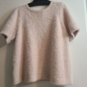 Ann Taylor Loft Fuzzy Sweater Pink Nylon Size LP